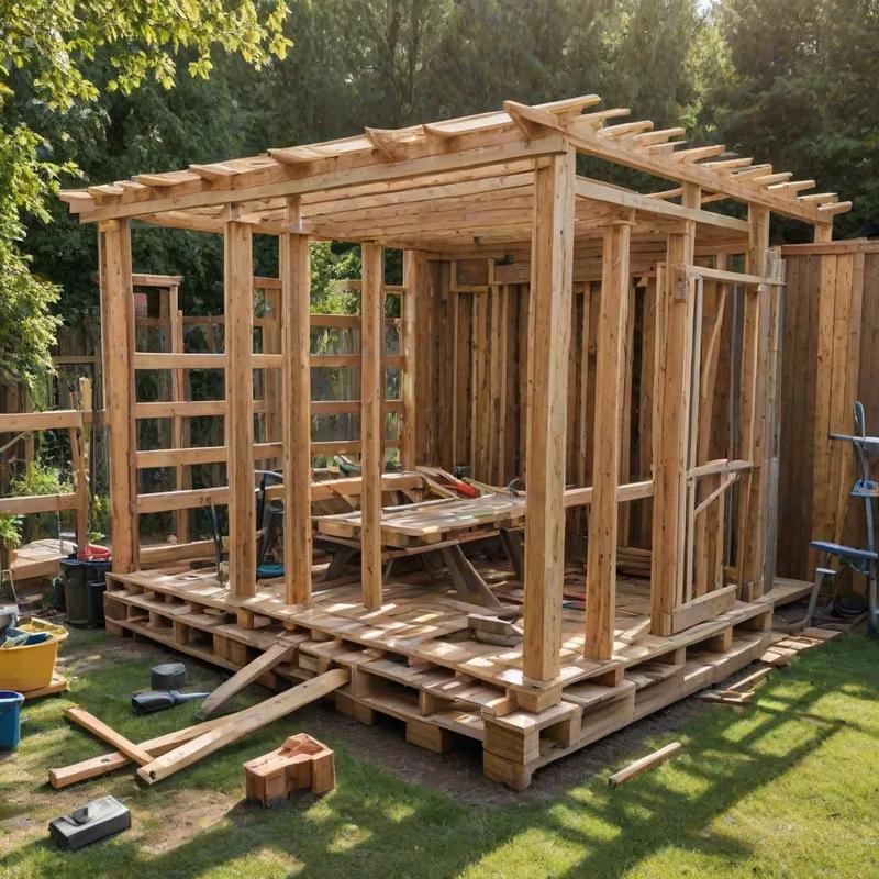 Budowa drewutni z palet krok po kroku