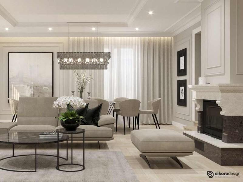 Przytulny salon w stylu klasycznym